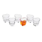 Shot Glasses, 1.5oz Heart Shaped Shot Glasses Set of 6/Soju Shot Glasses/Cute