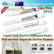5 x White Liquid Chalk Pen Marker For Windows Glass Chalkboard Blackboard