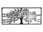 99cm Tree Of Life Metal Wall Art Black Rectangle Easy Hanging Outdoor Safe
