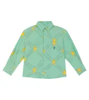 [The Animals Observatory] The Animals Observatory Wolf printed cotton shirt Y 8 green