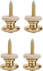 Mellisso 4PCS Wool Copper Guitar Strap Lock Locking Pegs Pins Mushroom Shape End Button for Acoustic Electric Bass Guitar