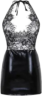 [YZMJYMHS] Women's Lingerie Sets Women Transparent Lace Lingerie Set Backless Skirt Bodysuit Sexy G-String Panties Underwear Wear Set