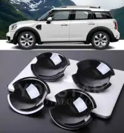 US STOCK X4 GLOSS BLACK Door Handle Cups for MINI Countryman Cooper F54 F55 F60 (for: Mini)