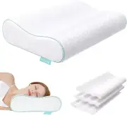 Adjustable Contour Memory Foam Cervical Neck Pillow, Queen Size