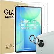 [ProCase] 2 Pack Screen Protector for Galaxy Tab S10 FE 2025 / Tab S9 FE 5G WiFi 10.9" 2023 / Tab S9 11 inch + 2 Pack Camera Lens Protector, Tempered Glass Film Compatible with S Pen -Mint