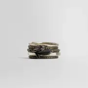 [WERKSTATT MUNCHEN] 5 Ring Combination Rosebud Silver