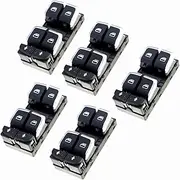 5Pcs Chrome Electric Driver Side Window Master Control Push Button Switch Compatible Compatible for Audi A6 Allroad S6 C7 A7 4GD959851B 4G0 959 8515PR