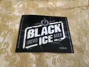 BLACK ICE BEER OFFICIAL LABEL, DRINKS BARWARE COCKTAILS, GINS VODKA WHISKEY RUM