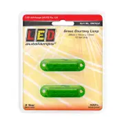 LED Autolamps Green Courtesy Light Marker Lamp 12 Volt 58x16x13mm Twin Blister
