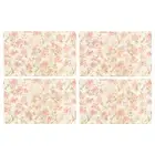 Satin Pillowcase in Coral and White Floral Print Standard Size, Set of 4