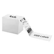 4x6 Shipping Label 1000 Fanfold Labels for Rollo, Zebra Direct Thermal