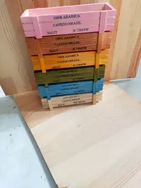 在飛比找Yahoo!奇摩拍賣優惠-免運 供應實木多肉木盒zakka木盒顏色可選復古多肉木盒支持