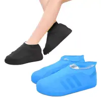 在飛比找博客來優惠-輕薄型矽膠防雨鞋套 短版藍M
