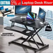 Laptop Riser Standing Desk Height Adjustable Stand Up Sit Stand Computer Shelf