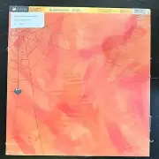 American Traditional Designs Spookytown Brights Orange Spiderweb Paper 12"x12"