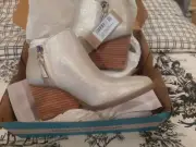 Toms Boots Womens Hadley Bootie Champagne Metallic/sz 6 New In Box