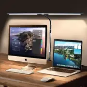 TUFFEN ‎‎GQ24 3-Section LED Desk Lamp - Clamp On Monitor Smart Light w/Gooseneck
