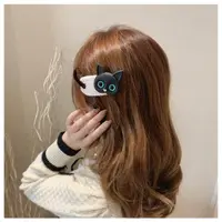 在飛比找momo購物網優惠-【HaNA 梨花】韓國可愛呆萌小貓．毛線側邊手工髮夾瀏海夾