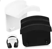 Holibanna 2Pcs Headset Hanger Wall Mount Headphone Holder with Strong Adhesive Tape Dual Hooks Design for Gaming Headphones Suitable for Home Office and Gaming Rooms