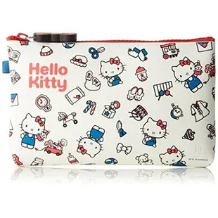 Hello Kitty 矽膠 化妝包 白色 拉鍊袋 筆袋 收納包 凱蒂貓 KT 日貨 三麗鷗 正版 J00030140