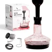 Wine Decanter With Aerator - Red Wine Decanter Recanter with Lid - Wine Decan...