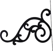 KONTONTY Decorative Plant Pot Hanger Hook Wall Mount Lantern Bracket for Flower Pots Bird Feeders More Sturdy Black Design for Use