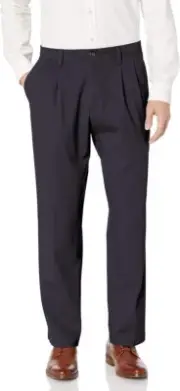 Dockers Men's Classic Fit Easy Khaki Pants - Pleated, Navy, 33/30