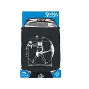 Leonardo Guitar Music White - Funny Novelty Stubby Holder With Base