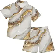 [Caihoyu] Big Boy Outfits Shirt Short Sets Casual Toddler Boy Outfits Summer Outfit