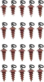 RNXRZANK 20 Pieces Fishing Bait Screws Replace -Rings Crank Hooks, The Turns Fishing on Holder Screws with 360 ° Wavels