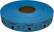 The Ticket Gurus-roll of 2000 Blue Drink Tickets Single Roll Consecutively Numbered Raffle Tickets