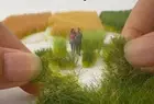 Plastic Simulation Static Grass Model Hand Tearable for Making Garden Landscape