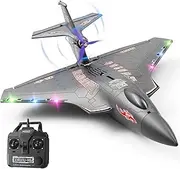 Rumdout 6CH Amphibious RC Plane for Water, Land & Air, Remote Control Airplane Flying Boat Toys,2.4GHz 6-axis Gyro Stabilizer RTF Glider Aircraft Jet (Black)