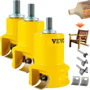 VEVOR Tenon Cutter, 1"/25.4mm & 1.5"/38mm & 2"/50.8mm, with Dual Curved Blades & Button Screws Home Master Kit, Premium Aluminum & Steel Log Furniture