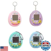 4 Pieces Virtual Electronic Digital Pets Keychains Nostalgic 168 Giga Pets in