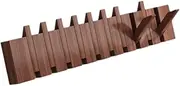 Wood Wall Mounted Piano Coat Rack,Entryway Coat Rack,Flip Down Wall Hook Rack Artwork for Porch Hat Coats Towel Front Door, Walnut Color 10 Key