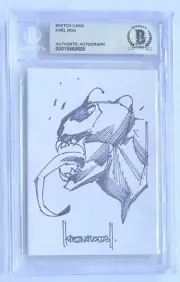KAEL NGU SIGNED & SKETCH VENOM BECKETT AUTHENTIC AUTO & ART CARD