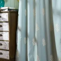 在飛比找樂天市場購物網優惠-jumerr集美 韓式棉麻珊瑚樹繡花窗簾客廳臥室書房1621