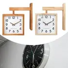 Double Sided Hanging Clock Easy to Use Decorative Sturdy Wall Clock for Indoor