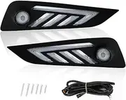 Compatible for MG MG6 2017 2018 2019 Car LED Fog Lamp Yellow Flowing Turn Signal White Daytime Running Light DRL Blue Night Lamp Waterproof