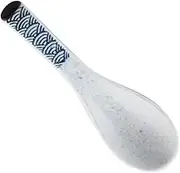 NAMOARLY 2Pcs Ceramic Soup Spoon Short Handle Food Spoons for Porridge Desserts Elegant Retro Design for Home Restaurant Use