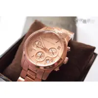 在飛比找蝦皮購物優惠-㊣☆ Michael kors MK5128三眼計時手錶-玫