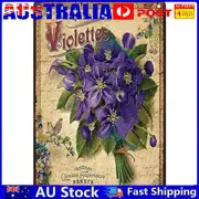 Rust Free UV Protected Metal Flower Sign Vintage Bar Wall Art Poster for Home AU