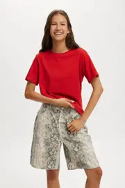 [Cotton On Women] Cotton On Women - Easy Tee - Red poppy 2XS RED POPPY