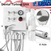 Dental Portable Turbine Unit Weak Suction 4Holes Tube work with Air Compressor