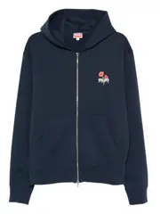 [Kenzo] Kenzo-Felpa Con Cappuccio Archive Bouquet Con Zip-Uomo M