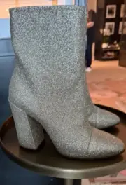 New In Box ($694)Dries Van Noten Glitter Bootie 41 US 10 Light Gold