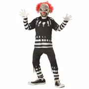 Creepy Clown Horror Joker Evil Demon Sinister Halloween Boys Costume