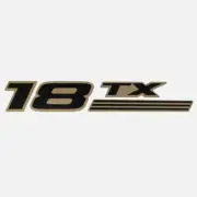 TRITON 18 TX DECAL 1860707 BLACK 9 1/4" L X 1 1/2" H MARINE BOAT