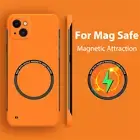 For iPhone 16 15 14 13 Pro Max 12 Magsafe Frameless Ultra-thin Hard Case Cover
